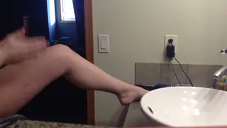 Petite Roommate Caught Drying Off in Bathroom After Shower