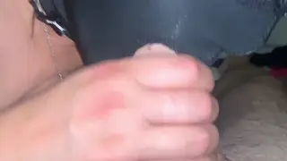 MILF in Stockings Delivers Pantyhose POV Blowjob to Cumshot
