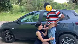 Curvy Latina Takes Anal Doggystyle in Backseat of Uber