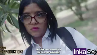 Curvy Latina Lured Outdoors by a Stranger