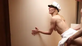 Curvy MILF Waitress Takes Rough Anal Against the Wall