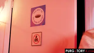 Blonde Petite Wife Serves Multiple Men in Gloryhole Cuckold