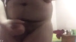 Solo Guy Strokes His Thick Cock in Briefs