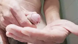 Slim Amateur Works His Cock in a Slow Solo Session
