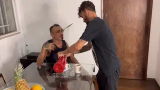 Latino Studs Go Bareback in a Rainy Interracial Hookup