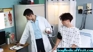 Hairy Doctor Examines Slim Teen in Uniform