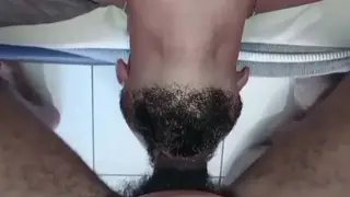 Latino Bear Takes a Bearded Stud Raw in the Bakery