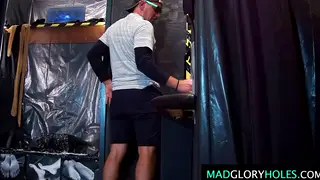 Busty MILF Leads Tattooed Brunettes in Gloryhole Gangbang