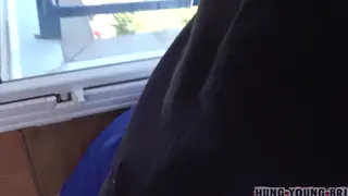 Public Veranda Bareback With a Voyeur Watching