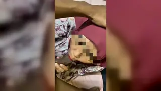 Asian Wife in Uniform Cheats on Desk with Coworker