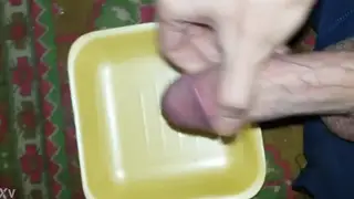 Skinny Guy Strokes Big Cock to Explosive Cumshot