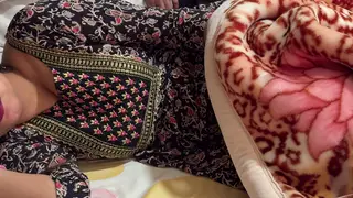 Curvy Indian Stepsister Shares Bed for Blowjob and Doggystyle