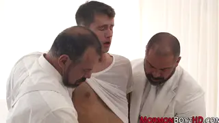 Hairy Bear Enjoys Bareback Handjob in Underwear
