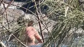 MILF Gives Handjob Outdoors From Her POV