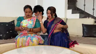 Curvy Indian Lovers Share an Intense Threesome