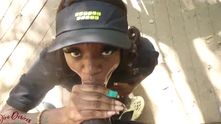 Busty Chick Takes BBC Rough Doggystyle Outdoors