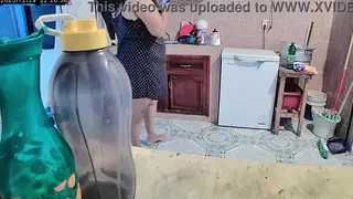 BBW Wife Performs Kitchen Webcam Show for Husband