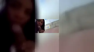 Latina Stepsister Delivers Blowjob and Creampie