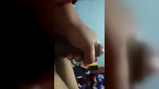Latino Teen Enjoys Slow Solo Handjob Session