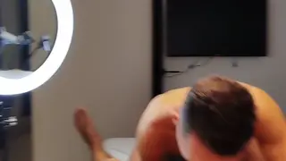 Inked Latino Teases Partner at the Gym