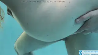 Redhead MILF Takes Standing Pool Sex Underwater