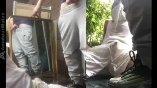 European Twink Gets Pissed on Outdoors by Roommate