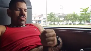 Mature Daddy Strokes Thick Cock to Double Climax