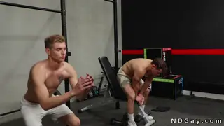 Muscular Hunk Takes Anal Bareback in Gym Setting