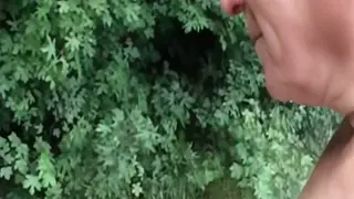 Older Man Enjoys Blonde Outdoors with Anal and Swallow