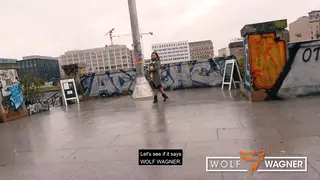 Busty Mature MILF Gives Public Blowjob to Stranger Outdoors