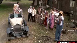 Outdoor Gangbang Unleashes Multiple Cocks