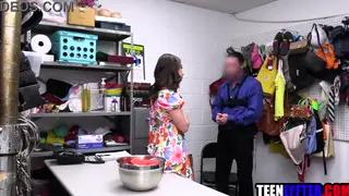 Brunette Teen Pays the Price to a Corrupt Guard