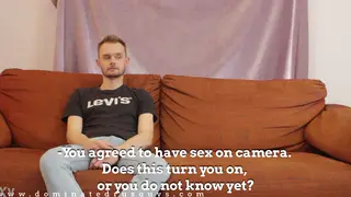 European Hunk Auditions With Deep Throat and Cumshot in Casting