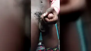 Ebony Daddy Gets a Handjob From a Young Amateur