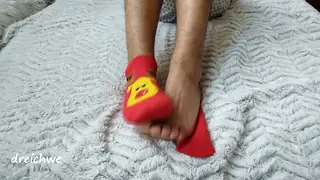 Latino Teen Shows Off Stockings and Feet POV