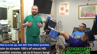 Latina in Lingerie Services Doctor at Clinic Desk