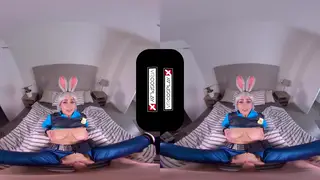 Busty Cosplayer Rides in VR Parody Adventure