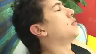 Latino Twink Covered in Cum at Wild Bareback Orgy