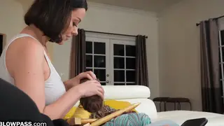 Busty Stepmom Delivers Sloppy Deepthroat in POV