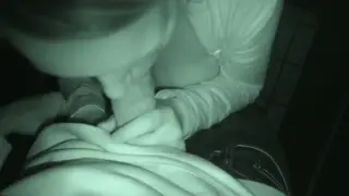 Blonde MILF Services Stranger at Gloryhole While Husband Watches