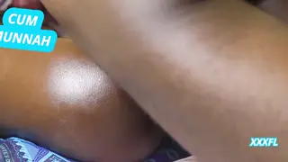 Petite Ebony Takes Anal Missionary Ending in Creampie