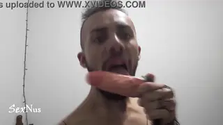 Latino Teen Works a Toy and a Cock With Equal Zeal