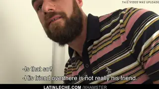 Hairy Latino Daddy Joins Two Twinks for a Wild Threesome