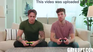 Slim Twinks Share Blowjob and Doggystyle Session