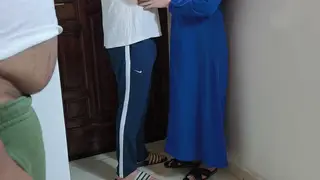 Curvy Arab Wife Rides While Husband Watches Nearby