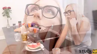Blonde Stranger Rims and Fucks Stuck Cutie Doggystyle