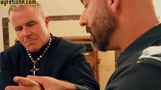 Priest Fists Mature DILF In Sacred Church Setting