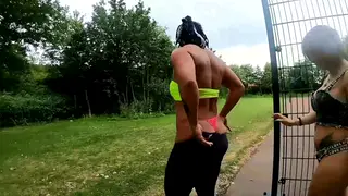 Tattooed MILF Explores First Lesbian Anal with Muscular Partner