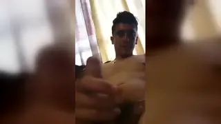 Latino Guy Strokes His Big Ass to a Thick Cumshot