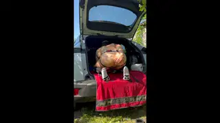 Mature European Explores Deep Fisting Outdoors